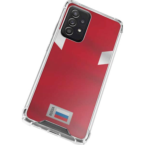 Russia Soccer Flag Galaxy A72 5G Clear Case